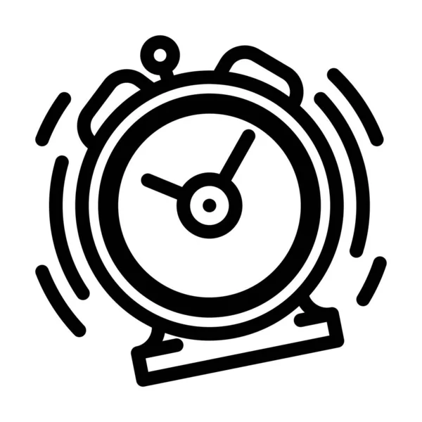 Дзвінок будильник лінія годинник значок Векторні ілюстрації — стоковий вектор