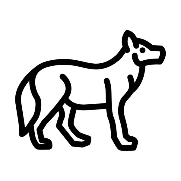 Varg djur linje ikon vektor illustration — Stock vektor