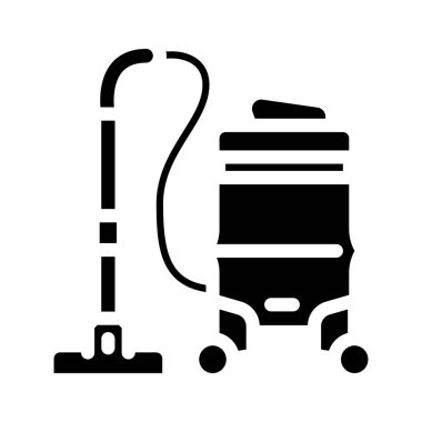 elektrik süpürgesi simgesi vektör illüstrasyonu