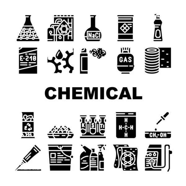 化学工业生产图标设定矢量 — 图库矢量图片