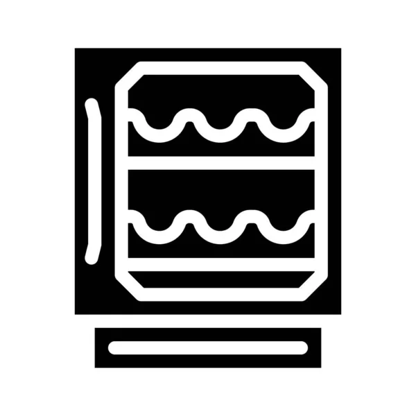 Wine cooler glyph icon vector illustration — Vetor de Stock