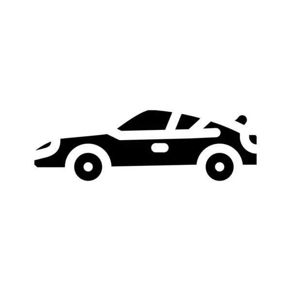 Coupe deportivo coche glifo icono vector ilustración — Vector de stock
