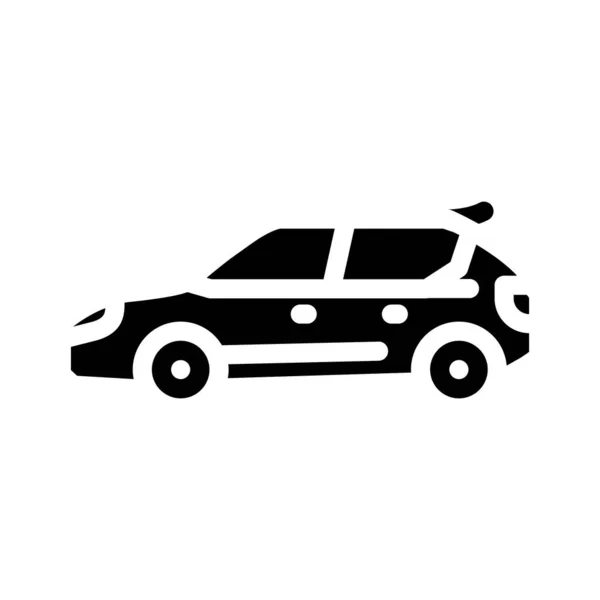 Cuv Crossover Glyphen-Symbol-Vektor-Illustration — Stockvektor