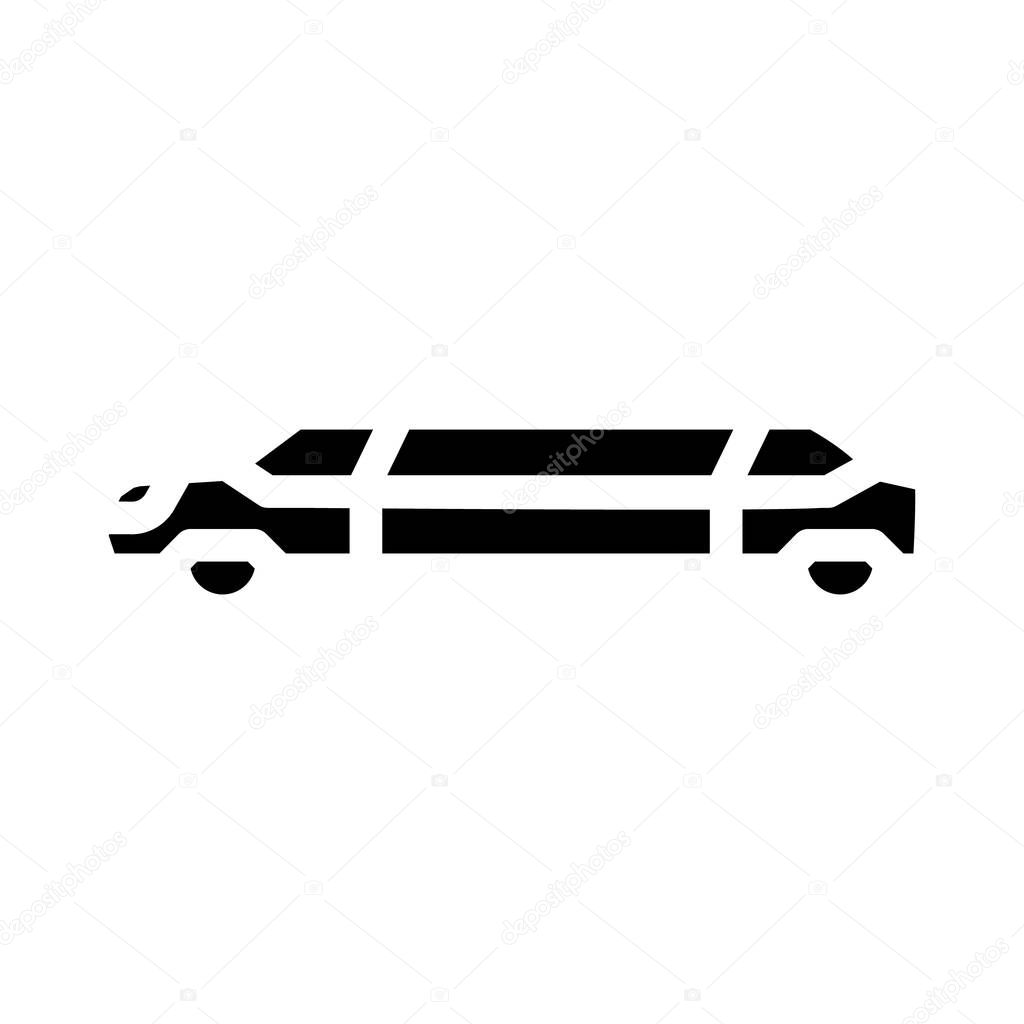 limousine car glyph icon vector illustration