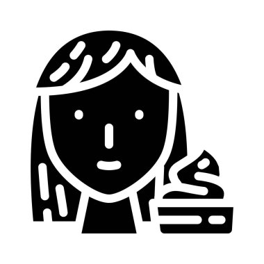 krem kozmetoloji tedavi sembolü vektör illüstrasyonu