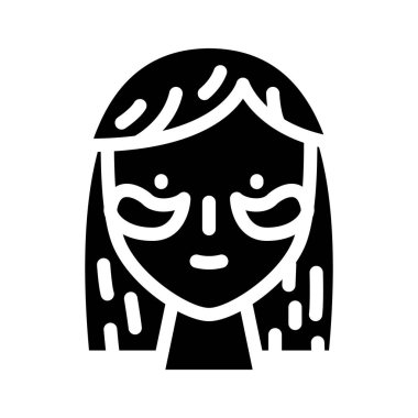 yamalar aksesuar glyph vektör illüstrasyonu