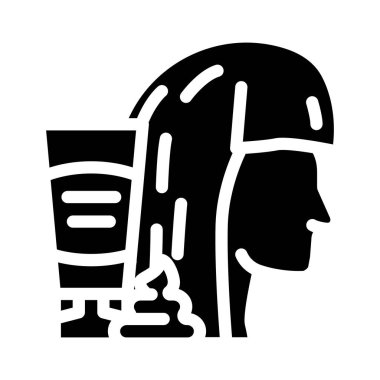 merhem, maske veya saç jölesi ambalajı ikon vektör çizimi