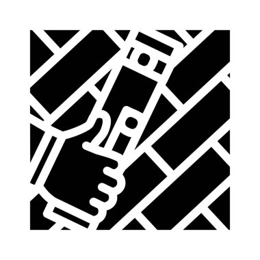 Döşeme onarımı simge vektör illüstrasyonu