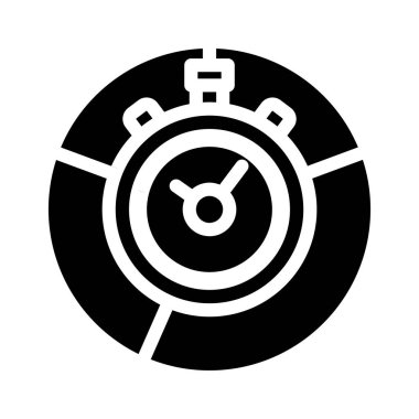 dur izle glifin vektör illüstrasyonunu durdur