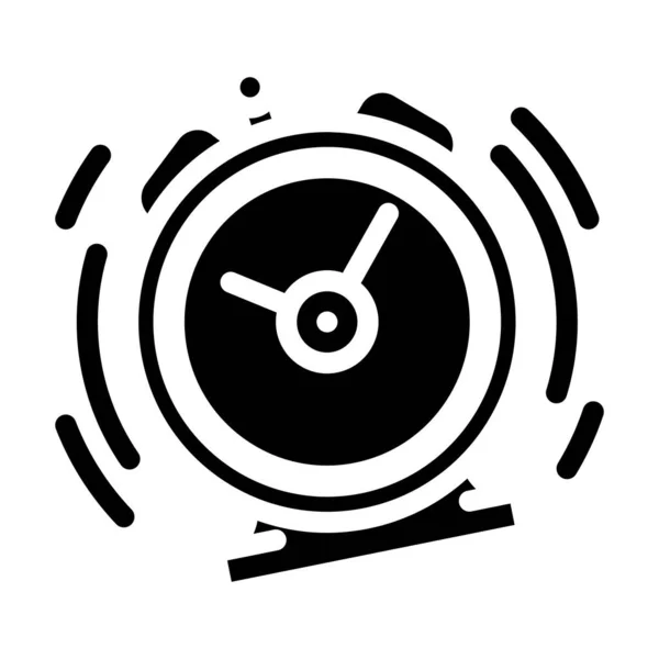 Sonar alarma reloj glifo icono vector ilustración — Vector de stock