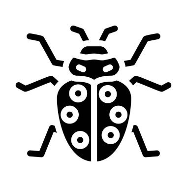 Uğur böceği sembolü vektör illüstrasyonu