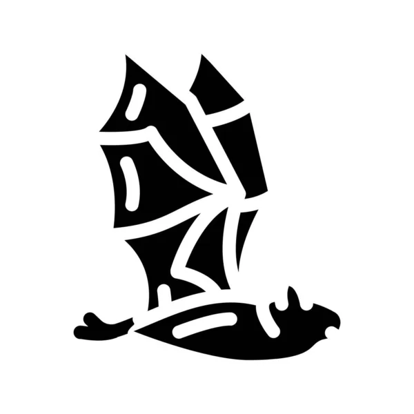 ( 영어 ) bat zoo glyph icon vector illustration — 스톡 벡터