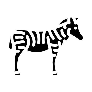 Zebra hayvan sembolü vektör illüstrasyonu