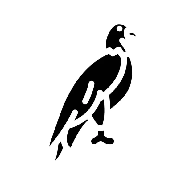 Águia pássaro glifo ícone vetor ilustração — Vetor de Stock
