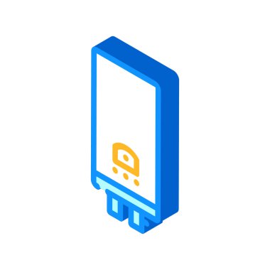 su ısıtıcısı izometrik ikon vektör çizimi