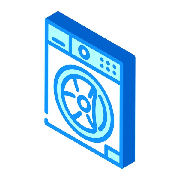 Illustration vectorielle d'icône isométrique d'appareil de machine à laver — Image vectorielle