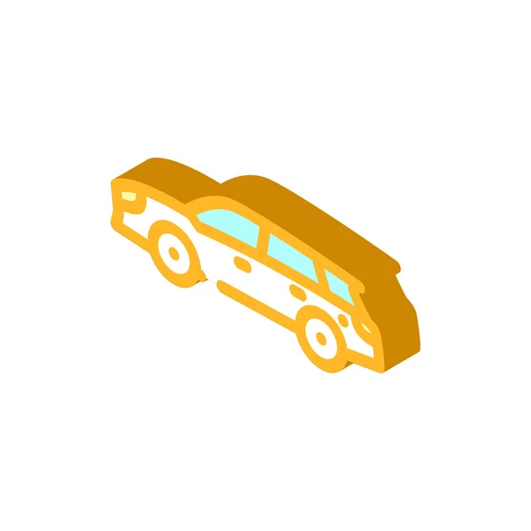 Illustration vectorielle d'icône isométrique de voiture de frein de tir — Image vectorielle