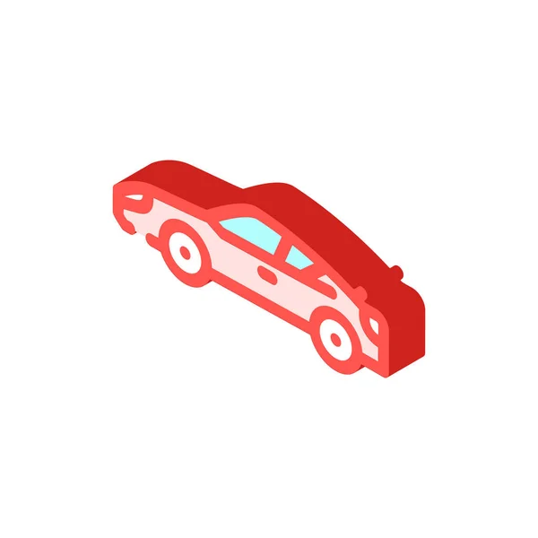 Coupe deportivo coche isométrico icono vector ilustración — Vector de stock