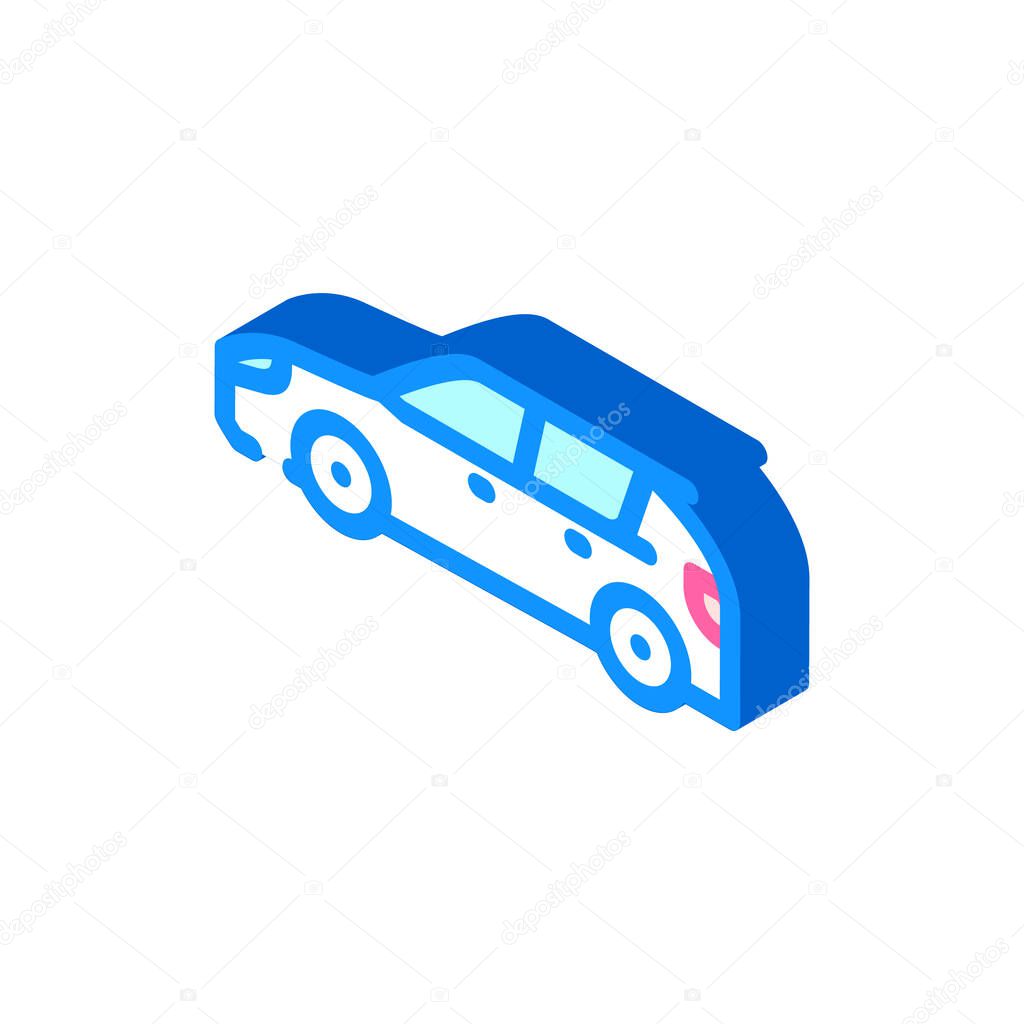 suv car type body isometric icon vector illustration