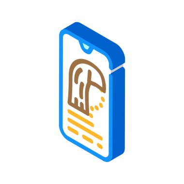 ar biçimli izometrik ikon vektör illüstrasyonunu gösteren uygulama