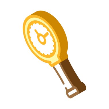 Zaman izometrik ikon vektör illüstrasyonu bulunuyor