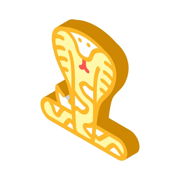 Кобра змія ізометрична іконка Векторна ілюстрація — стоковий вектор