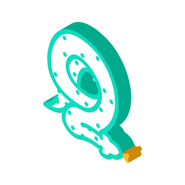 Wąż zwierzę izometryczny ikona wektor ilustracja — Wektor stockowy