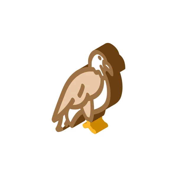 Ilustração isométrica do vetor do ícone do pássaro águia — Vetor de Stock