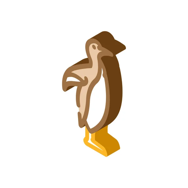 Pingouin oiseau icône isométrique illustration vectorielle — Image vectorielle