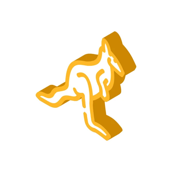 Kangura zwierzę izometryczny ikona wektor ilustracja — Wektor stockowy