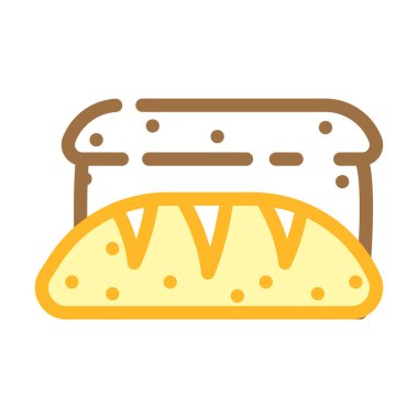 somun ekmeği renk vektör illüstrasyonu