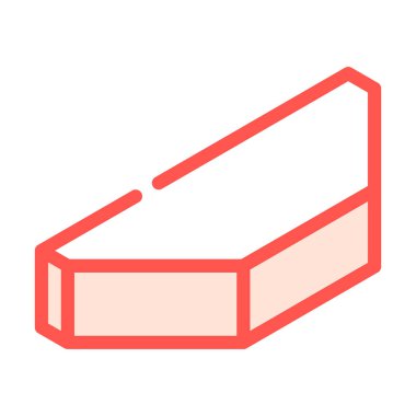 tuğla renk ikonu vektör illüstrasyonuyla karşı karşıya