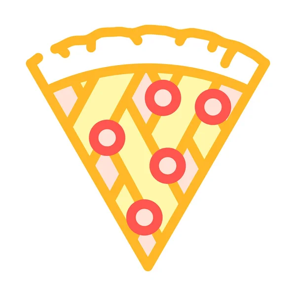 Pizza bageri skålen färg ikon vektor illustration — Stock vektor