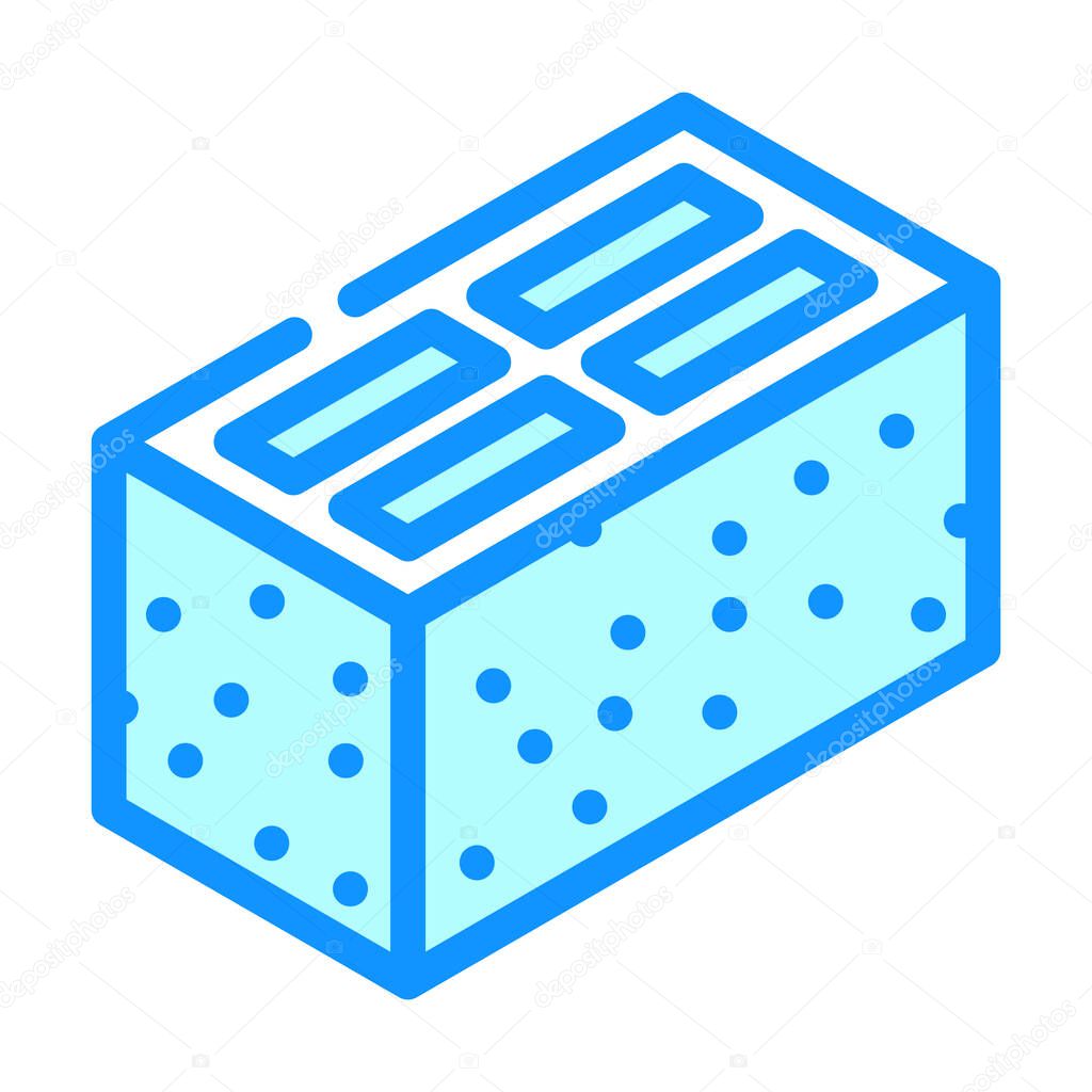 cement block color icon vector illustration