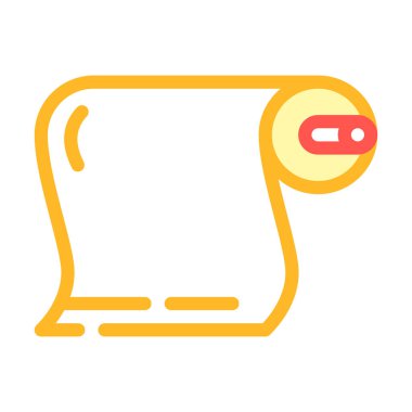 rulo oluşturma malzeme renk vektör illüstrasyonu