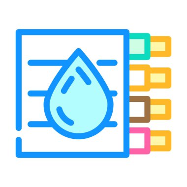 Sualtı pompaları için kablolar renk ikonu vektör illüstrasyonu