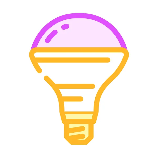 Raio brilho lâmpada cor ícone vetor ilustração — Vetor de Stock