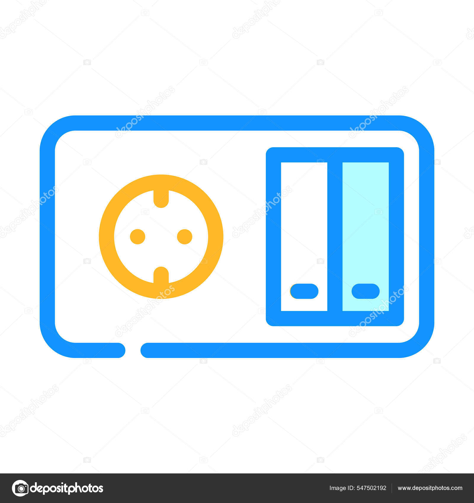 Switch socket color icon vector illustration Stock Vector Image by ...