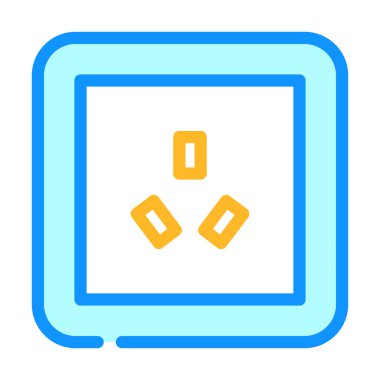 Avusturalya soket renk ikonu vektör illüstrasyonu