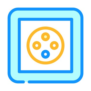 cee 75 soket renk ikonu vektör çizimi