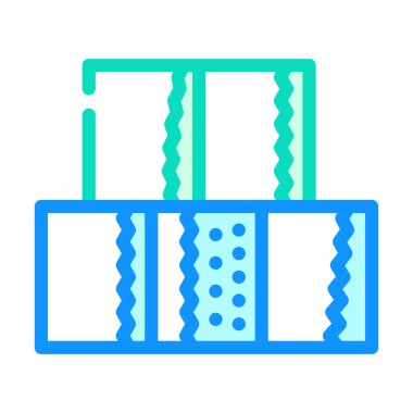 büyük tuvalet kağıdı renk vektör çizimi seti