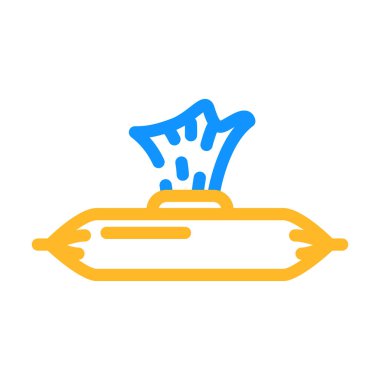 peçete renk vektör illüstrasyonunun paketlenmesi