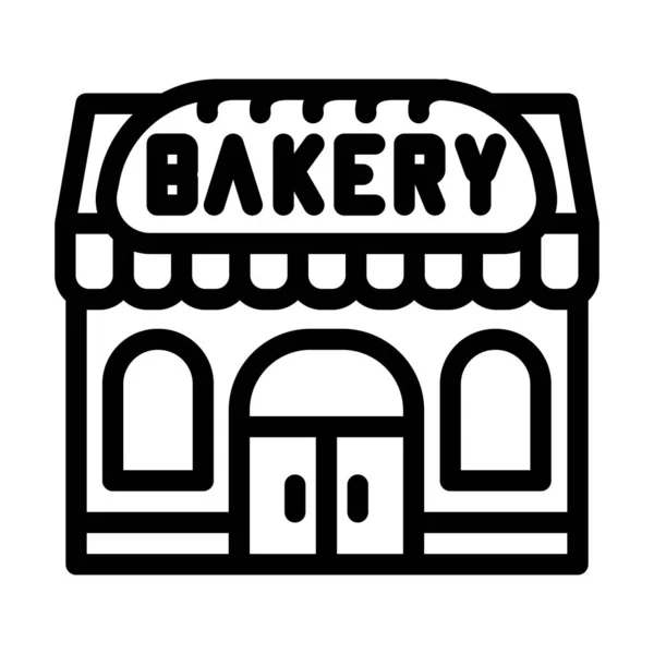 Tienda panadería línea icono vector ilustración — Archivo Imágenes Vectoriales