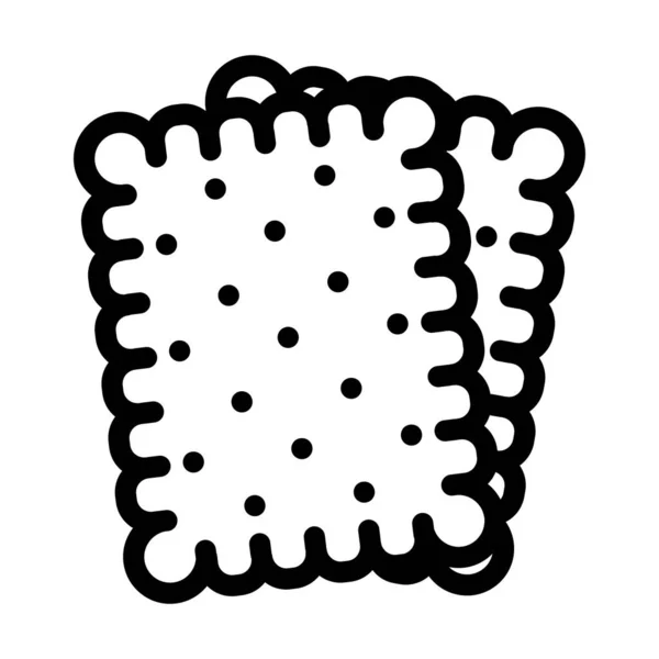 Biscuit cookies ligne icône vectoriel illustration — Image vectorielle