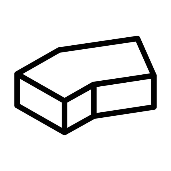 Ziegelstein für die Icon-Vektor-Illustration der Baulinie — Stockvektor