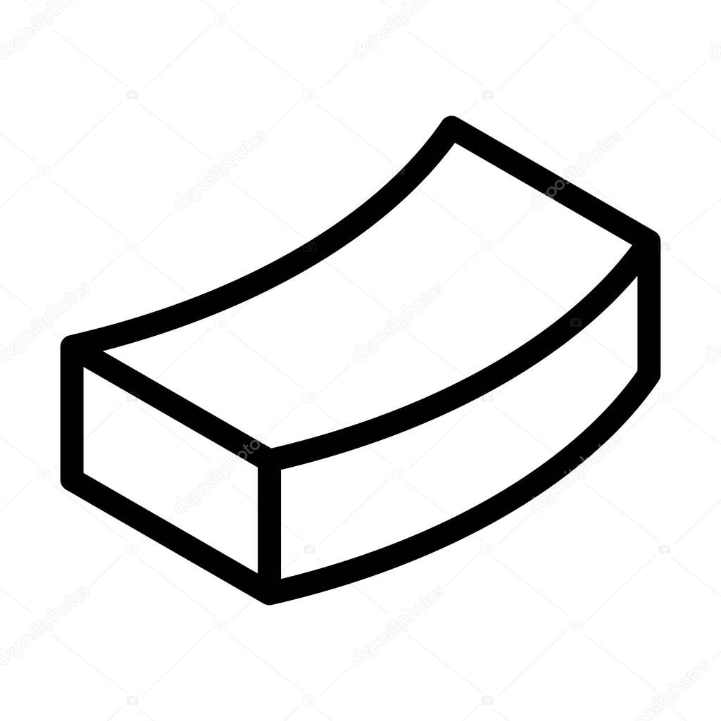 curved brick line icon vector illustration