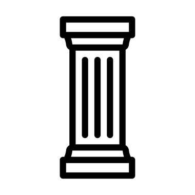 Sütunlar ve göndermeler satır vektör illüstrasyonuName