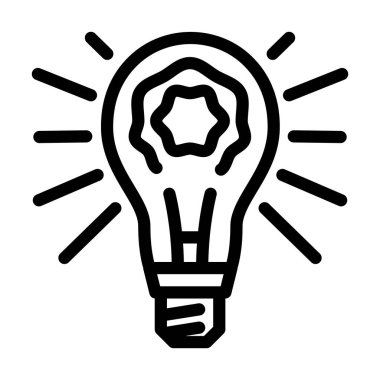 Ampul çizgisi simgesi çizimi parlat