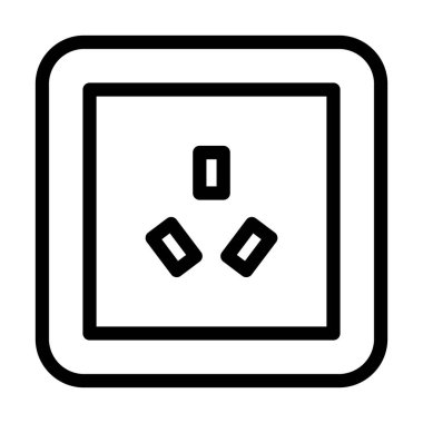 Avusturalya soket hattı ikon vektör illüstrasyonu