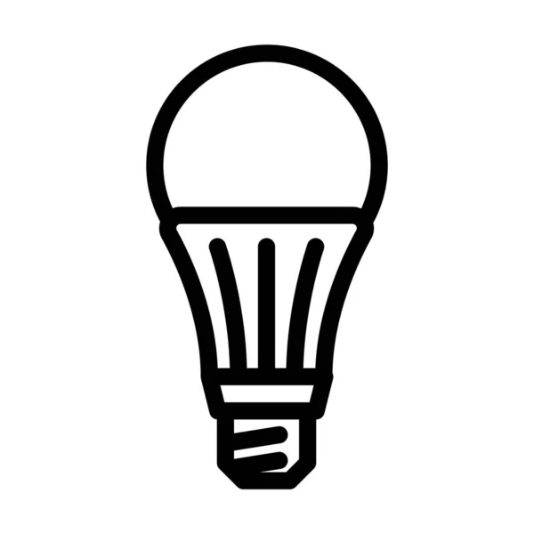 Ilustração eficiente do vetor do ícone da linha da lâmpada — Vetor de Stock